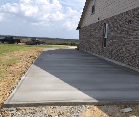 Custom concrete patio in Beaumont TX